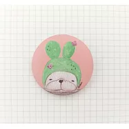鬼畫福 法鬥系列徽章/別針-3.2cm-兔兔仙人掌