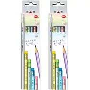 (2盒1包)利百代CB-151六角桿皮頭珠光鉛筆