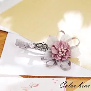 【卡樂熊】甜心蕾絲花朵造型壓夾-尊榮灰