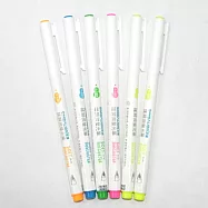 (6入5色)雄獅微螢光筆2黃1粉1綠1藍1橘