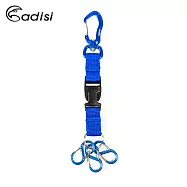 ADISI 織帶+6mm旋轉拉力鍛造鈎+鑰匙圈+4mm鍛造S鈎 AS17050 / 城市綠洲(鑰匙圈、鋁合金、掛勾)陽極亮藍/藍色織帶