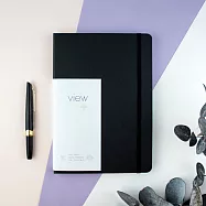 眼色View。25K精裝方格筆記本-黑黑