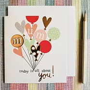【英國caroline gardner】Hey You Mum Today Is All About You Card 母親節 感謝卡 HEY037