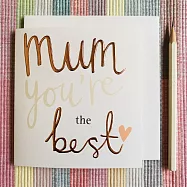 【英國caroline gardner】mum you&rsquo;re best Card 母親節 感謝卡 HEY036