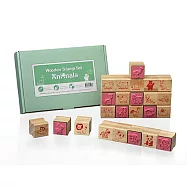 【台灣 ilovekids】木製印章組- 陸地動物(24入)