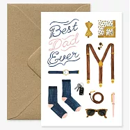 【AWS】Best Dad Ever 萬用卡 時尚系列 法國進口 父親節 1057