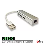 [ZIYA] Mac 轉接線 USB2.0 高速網路線 與 USB三孔 金屬款