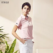【ST.MALO】台灣製夏日炫彩咖啡紗除臭女POLO衫-1876WP-M櫻花粉