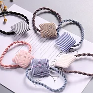 89zone 日系清新英倫格子馬卡龍海軍風條紋髮束 2入 191201979色系/款式隨機出貨