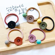 89zone 法式淑女森林系甜美馬卡龍球花朵鈕扣髮束 2入 191201240色系/款式隨機出貨