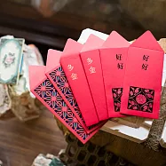 博客來X台灣花磚博物館 百年絢爛-花磚紅包袋(一組三款六入)