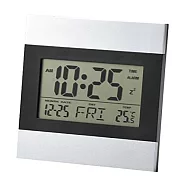極PREMIUM Aluminum Frame 可桌立壁掛 多功能電子時鐘金屬色