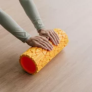 【USHaS 瑜癒】瑜珈舒壓按摩短滾筒 瑜珈滾筒 瑜珈柱 拉筋 運動 健身 美體 瘦腿 瘦小腹 台灣製 晨曦黃 晨曦黃