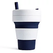 Stojo® 摺疊吸攜杯 16oz -深海藍