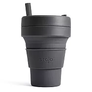 Stojo® 摺疊吸攜杯 16oz (布魯克林限定版) -石炭灰
