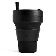 Stojo® 摺疊吸攜杯 16oz (布魯克林限定版) -石墨黑