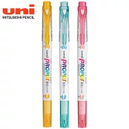 (3支1包)三菱PUS102T雙頭螢光筆新色三色組 水綠/亮黃/櫻花粉