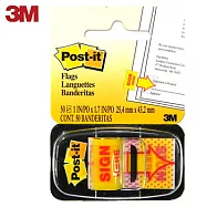 (2入1包)3M 680-9 Sign Here箭頭標籤(2.54&times;4.32公分)