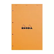 【Rhodia】N&deg;20_A4+ 4邊孔上掀式筆記本_5x5點格內頁80張_ 橘色