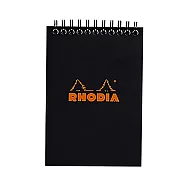 【Rhodia】Classic_A6 上掀線圈筆記本_方格內頁_ 黑色