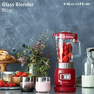 recolte 日本麗克特 Glass Blender Rico 耐熱果汁機經典紅