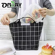 【OMORY】日式保冰/保溫便當袋-A款氈粘式-黑色