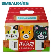 (3袋1包)雄獅寵物造型橡皮擦喵星人