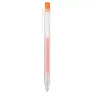 【MUJI 無印良品】自由換芯按壓滑順膠墨筆 /橘0.5mm