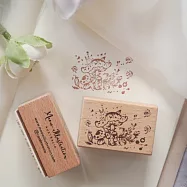 【Meow Illustration】櫸木印章 - 蘑菇兔兔