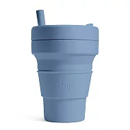 Stojo® 摺疊吸攜杯 16oz (紐約Tribeca限定版) -鋼鐵藍
