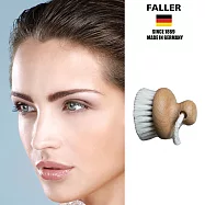 【德國FALLER芙樂梳具刷具】 德國製圓形馬毛深層臉部潔顏刷連難洗的部位也能輕鬆洗淨