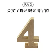 F&G 數字彩繪裝飾字體 FG412 - 數字4