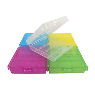 Digistone 電池收納盒 3/4號電池(共用) 4/5入裝收納盒 5色炫彩(透明/黃/綠/紅/藍色)X5個