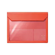 【KING JIM】FLATTY多用途收納袋_A5_紅色