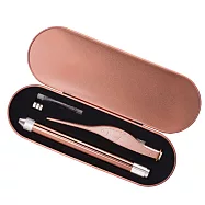 LED照明不鏽鋼掏耳神器 挖耳棒 二件組 玫瑰金