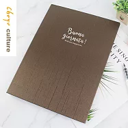 珠友 A4紙板資料本/資料簿/資料夾/柔絲紋/透明內頁/內袋加厚20張入(1本)02咖