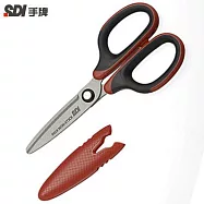 SDI 滑利剪&bull;不沾膠省力兒童剪刀5 1/4" 紅黑
