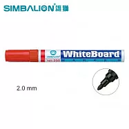 (4支1包)雄獅230白板筆 紅