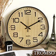 TROMSO紐約時代玫瑰金靜音時鐘-金采方格金