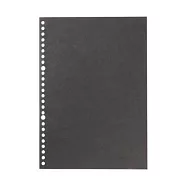 [MUJI無印良品]書型可撕活頁紙(6mm橫線).26孔/50頁.黑.B5