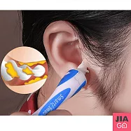 JIAGO 360&deg;螺旋掏耳棒組(贈15組替換頭)藍色