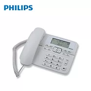 【Philips 飛利浦】來電顯示有線電話 M20 時尚白3.3吋LED顯示螢幕 繁體中文/公司貨(M20W/96)