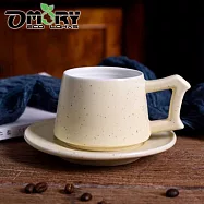 【OMORY】滿天星咖啡杯盤組400ml-黃色