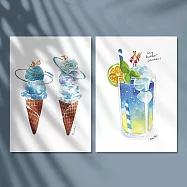 Hello Studio 小狐狸飲品|明信片組(二入一組)