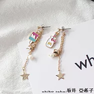 『坂井.亞希子』童趣造型牛奶瓶&雪糕長鏈流蘇風格耳環 -單一款式