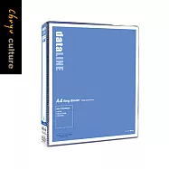 珠友 A4/13K 三孔夾/圓型夾/文件收納/檔案夾/資料夾/空夾/可換封面藍色