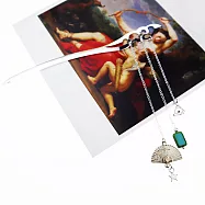 【PinkyPinky Boutique】浪漫垂墜扇子髮插 / 髮簪(銀色)