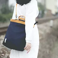 【一帆布包】帆布三式後背包- 深藍色