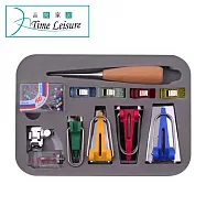 Time Leisure 包邊滾邊器4款/珠針/木錐/壓布腳手工縫紉工具組