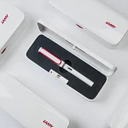 LAMY SAFARI 狩獵者系列 RED&WHITE 限量鋼筆禮盒筆尖-F(白桿紅夾)